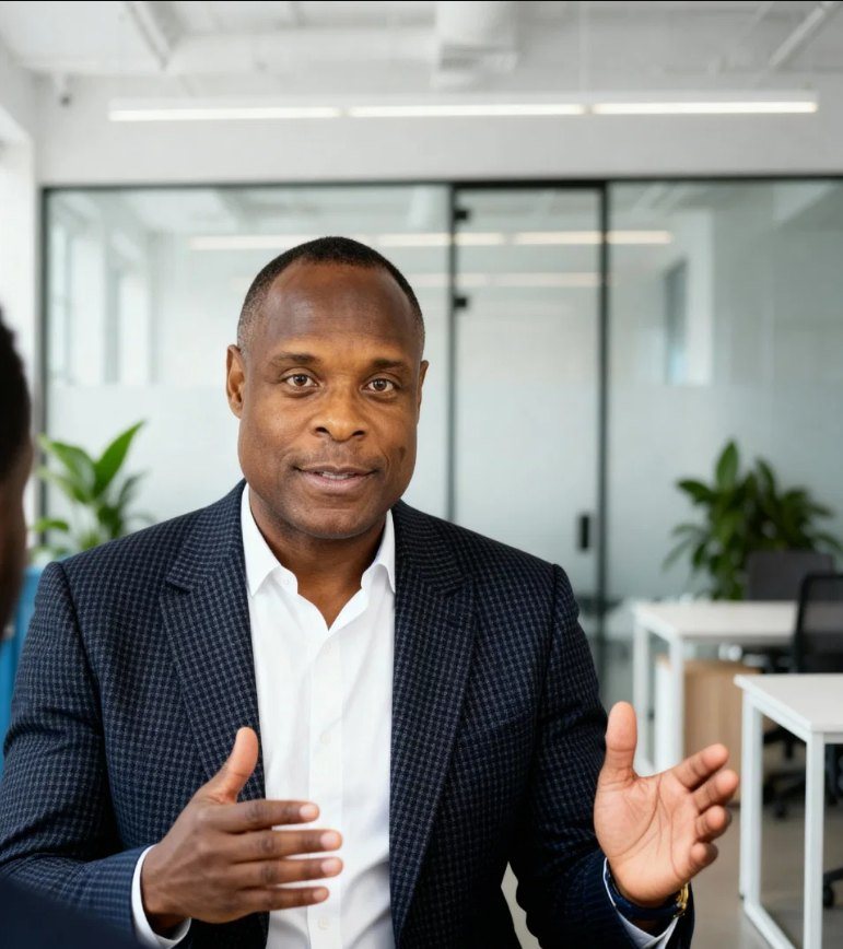 Antoine Joseph explaining a concept to a student